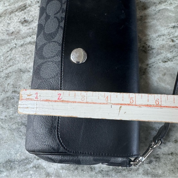 Coach Reversible Crossbody Bag Signature C Jacquard & Leather Flap Style F17332 - Picture 7 of 14